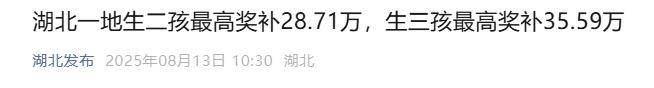 皇冠信用网代理注册_湖北一地宣布：生二孩最高奖补28万、生三孩35万